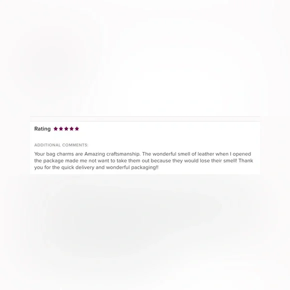 SET of 4 Floral Leather Bag Charms - Picture 11 of 11